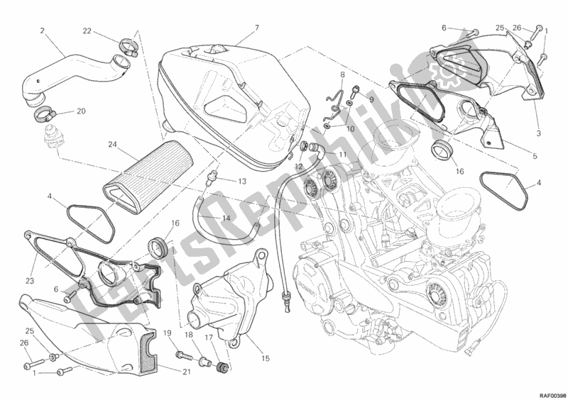 Tutte le parti per il Presa del Ducati Streetfighter S USA 1100 2010